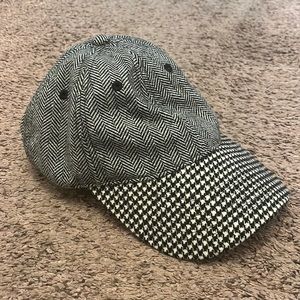 Anthropologie Houndstooth & Herringbone Baseball Cap